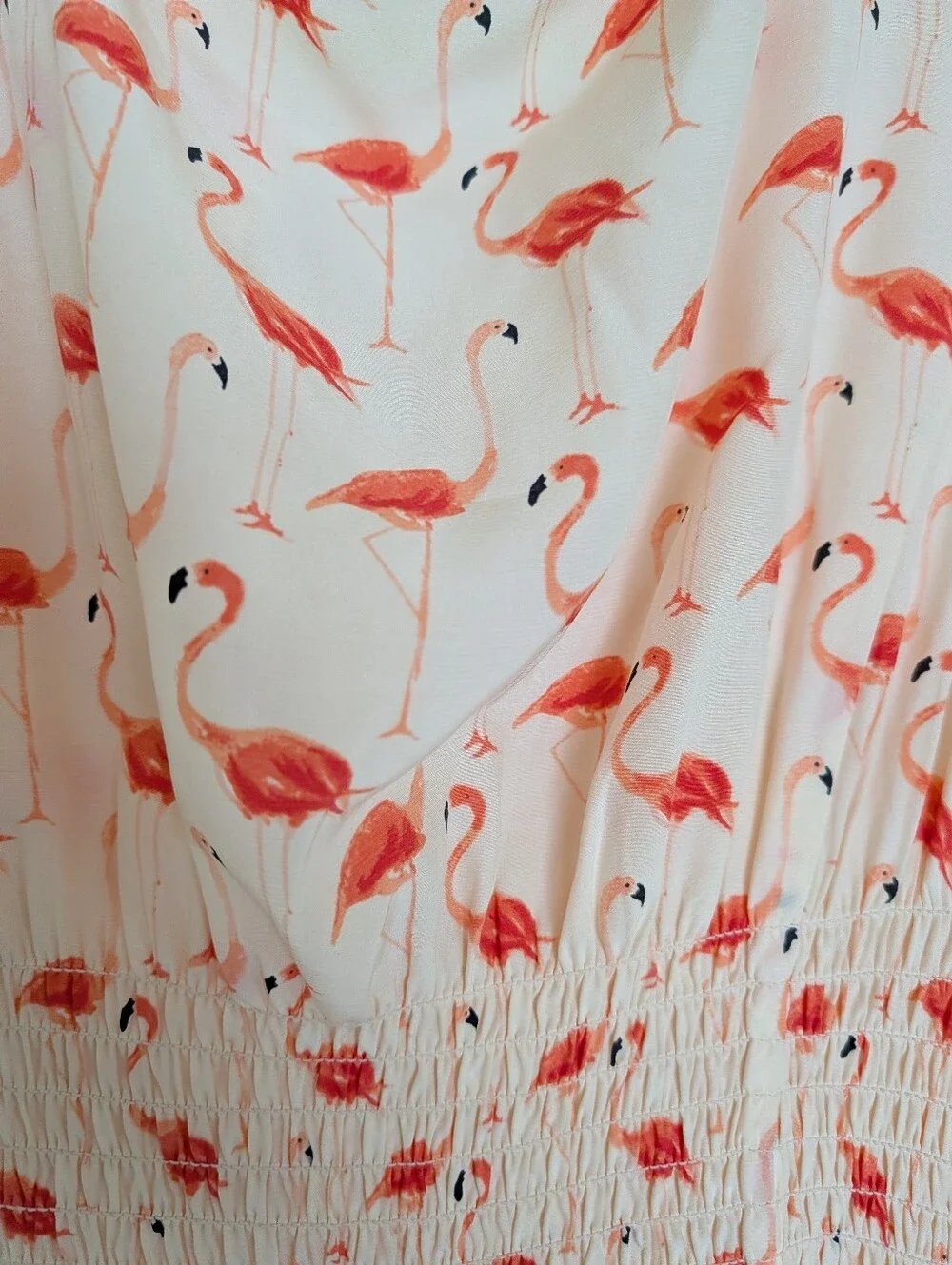Kate Spade Sleeveless Flamingo Blair Dress 10 Pink Pockets Ruched Waste Summer